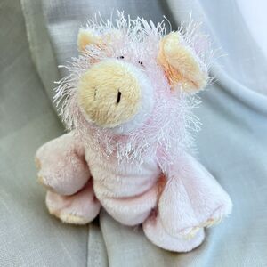Ganz Webkinz Pig Plush Stuffed Animal Toy Weighted Limbs Pink